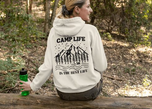 C & Win Sports Camp Life Is The Best Life Hoodie Sand / S - C & Win Sports